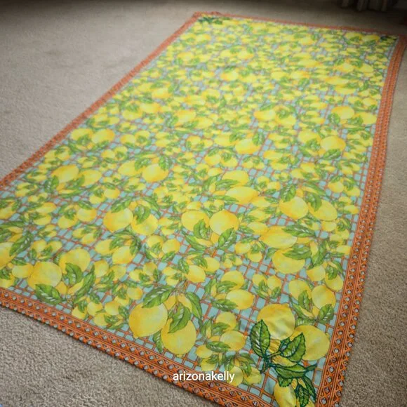 Calypso St. Barth Cotton Lemon Scarf Sarong Embroidered - Picture 6 of 11